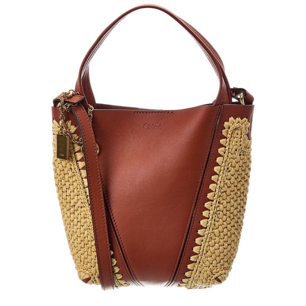 Chloé Spin Leather Tote, Brown
